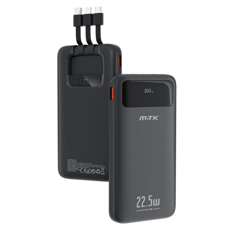 PowerBank ND2071 Type-C / 10000 mah / 1xType-c / MicroUsb / Usb / Negro / ONE+