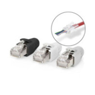 Conector RJ45 8 hilos cat.6A Ftp rigifo/flexible (pack 10 uds) / Pass-Through / Nedis CCBW89380GY