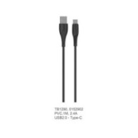 Cable datos USB 2.0 a Type-C / 1m / 3.4a / Carga rapida / Tb1290 / Blanco/ Mtk