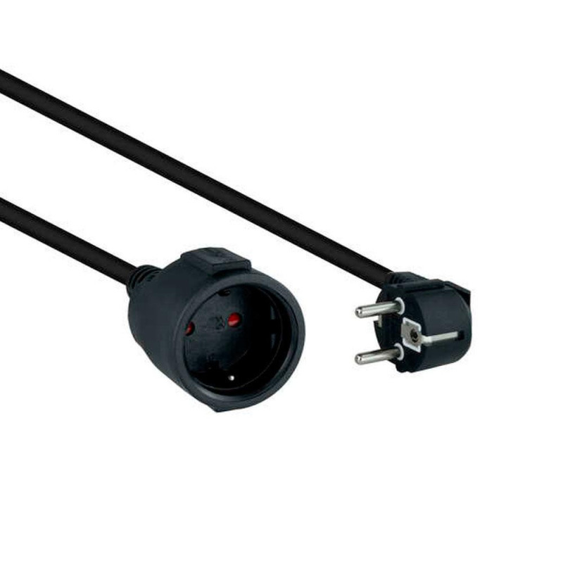 Cable prolongador / alargadera de corriente Schuko / 10m / 16a / 4000w / Negro / Nanocable /10.22.0610-BK
