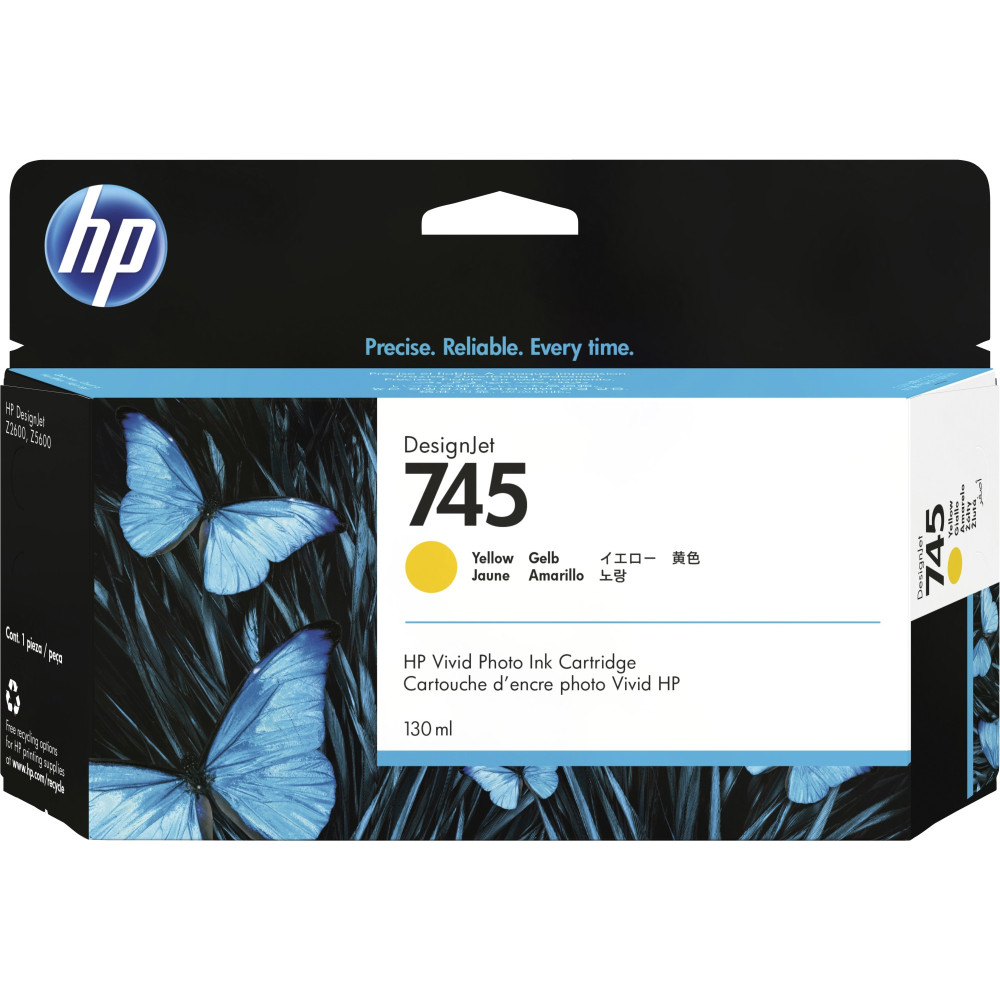 Tinta original hp n745 amarillo f9j96a 130ml