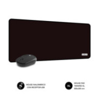 Pack Harmony Alfombrilla XL+ Raton Inalámbrico Subblim / 800x300x2mm / 1.200 DPI / Negro / SUBMP-03HP001