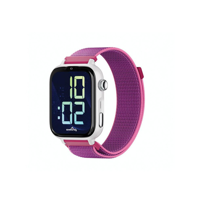 Smartwatch Savewatch Plus 2 llamada y GPS / Savefamily / 680 mAh / NanoSIM / Tela / Blanco / Frambuesa