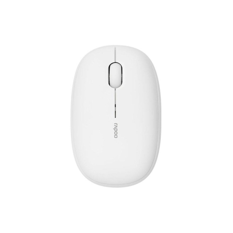 Raton Inalambrico Rapoo M660 Blanco / Dual BT 5.0 + RF 2.4Ghz / 1.300 Dpi / 3 Botones / USB 3.0 / Multimodo / 14384