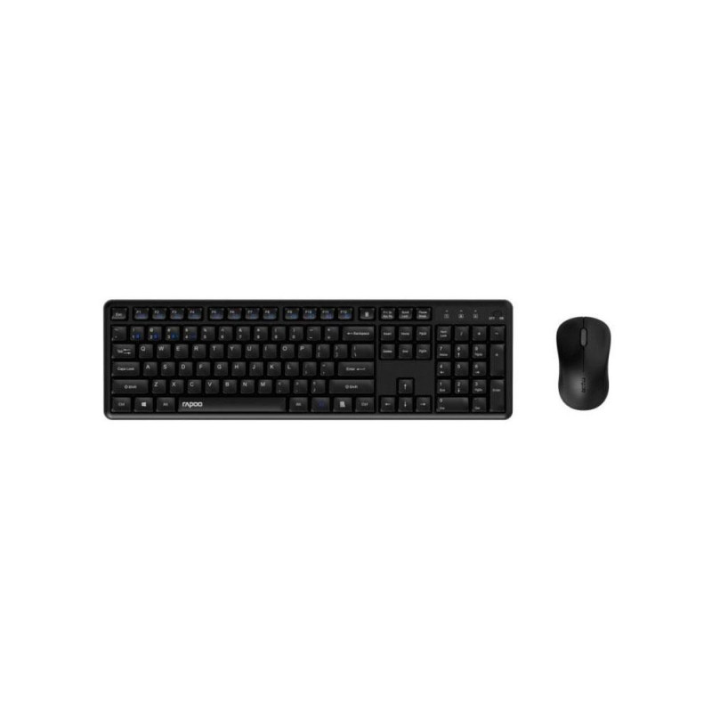 Combo Teclado + Raton Inalambrico Rapoo 8150M / RF + BT 5.0 / 2.400 DPI / Silencioso / Negro / 13094