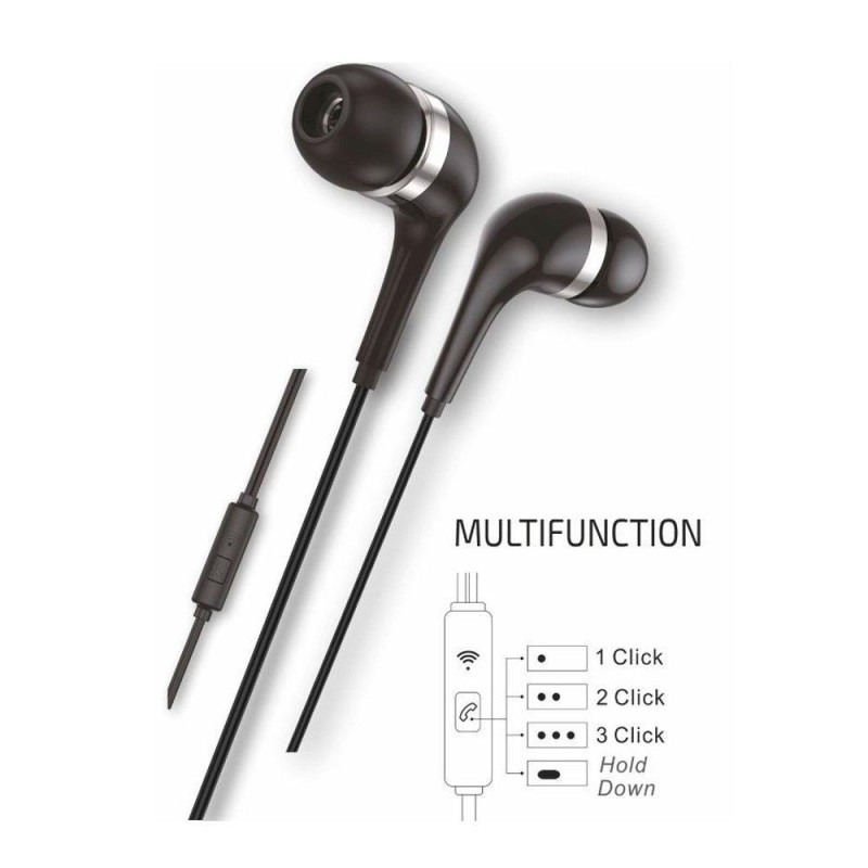 Auriculares Intrauditivos earTECH Hop / Micrófono / Type-C 1.2m / Negros / TEC1305 / Tech One Tech