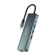 Hub 4 en 1 USB 3.0 / 1x USB 3.0 / 3x USB 2.0 / 10cm / Aisens / Gris / A106-0859
