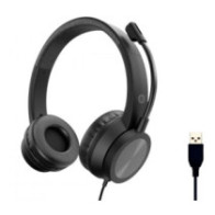 Auriculares con Microfono flexible Conceptronic Polona / Usb / Cancelacion de ruido / Negro / POLONA05B