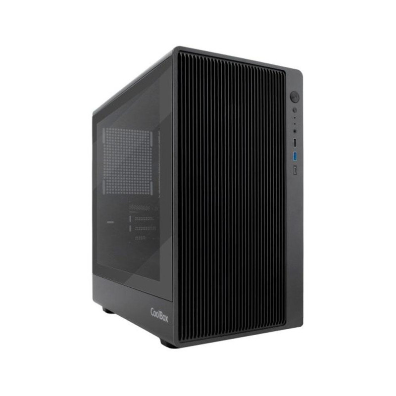Caja Micro ATX Coolbox Gm350 Darkface / Lateral Cristal Templado / Negro / COO-CHA-GM350-0