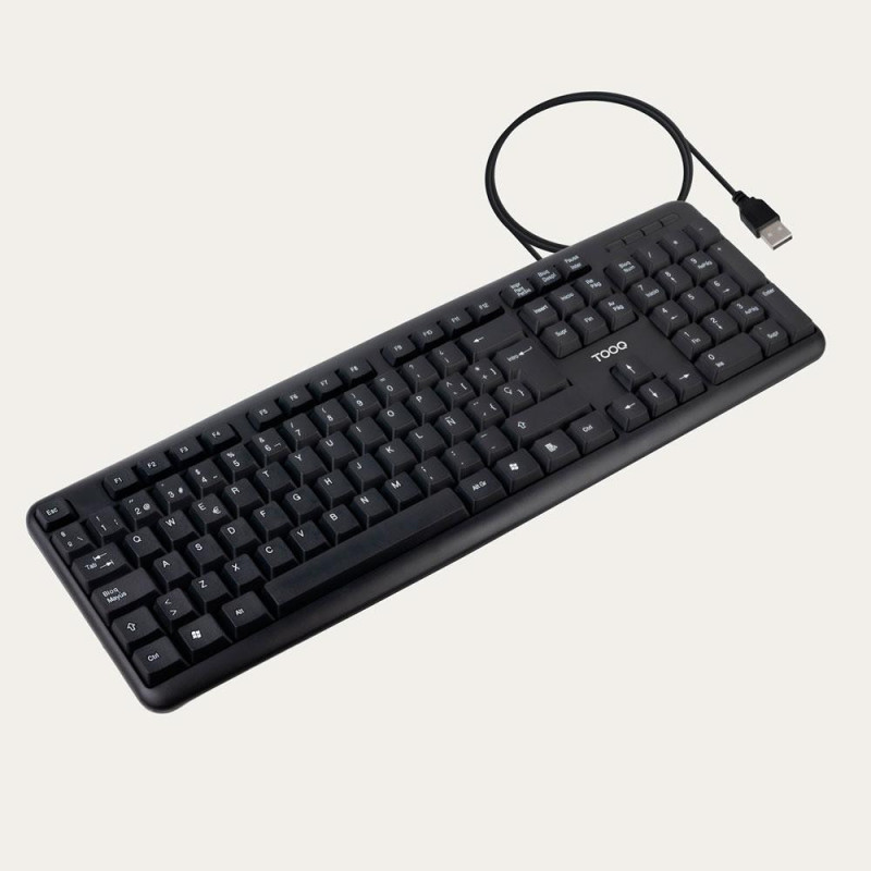 Teclado USB TOOQ / 104 Teclas / Compacto / Negro / TQK-2002-B