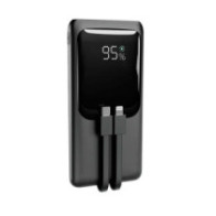 PowerBank Gembird 10.000 mah / 20W PD / 18W QC 3.0 / Cable Type-C / Cable Lightning / 1x USB / Negro / PB10-PD20-LCD-01