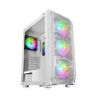 Caja e-atx mars gaming mc-kx xxl white lateral cristal templado frontal mesh incluye 5