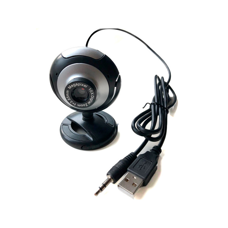 Camara web zero-max zm-020 480p led microfono color negro/gris (formato bulk)