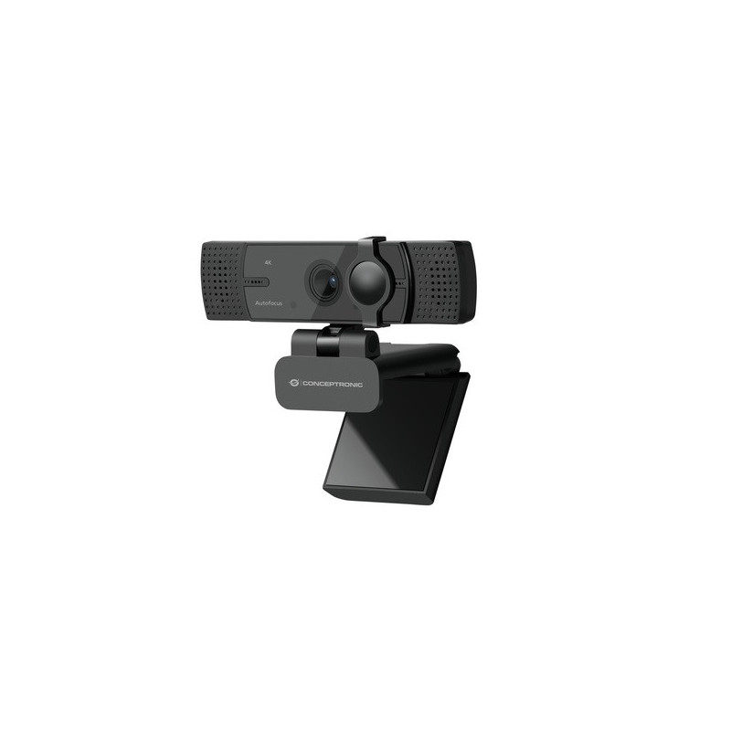 Webcam 4k conceptronic amdis 8.3mp usb 2.26 mm gran angular 120? autofocus microfono dual adaptador
