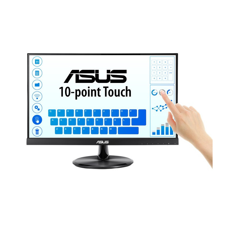 Monitor 22\ tactil hdmi vga asus vt229h fhd 5ms altavoces, touch tactil 10 puntos "