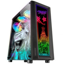 Caja atx mars gaming mc-art black lateral y frontal personalizable con iluminacion
