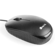 Mouse ngs flame black optico con cable