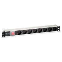 Regleta alimentacion aluminio rack 19\ 1u 8 tomas con interruptor"