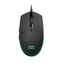 Mouse mars gaming rgb mmg black 3200dpi 6 botones iluminacion flow switches huano