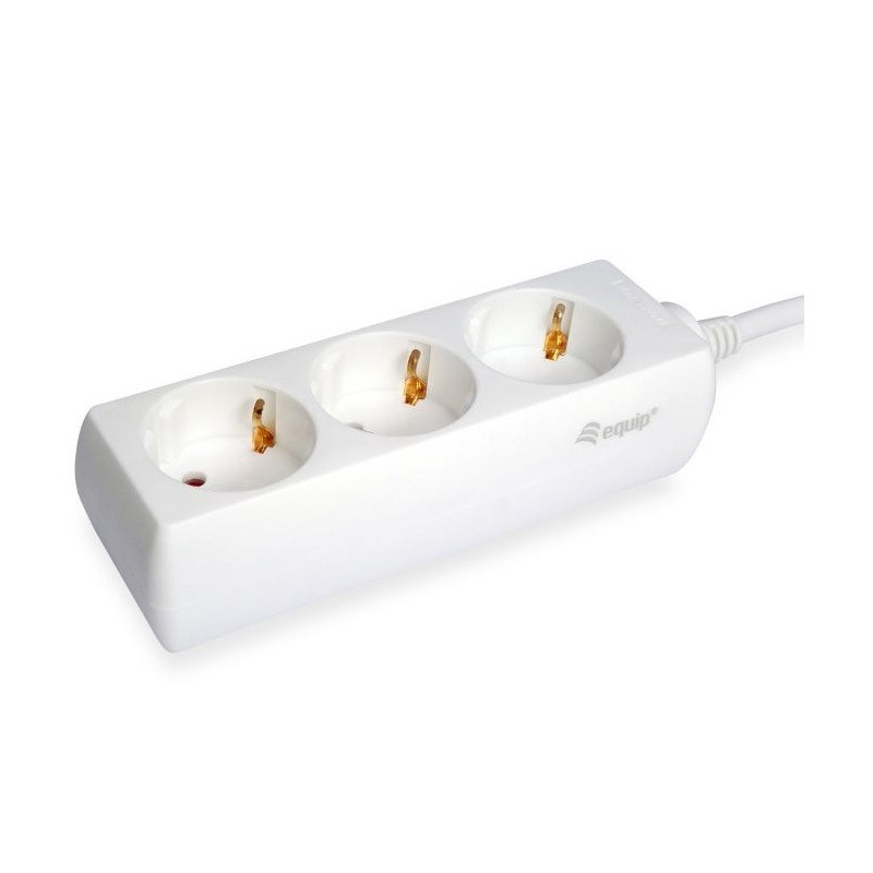 Regleta alimentacion equip con 3 tomas cable de red de 1.5 metros