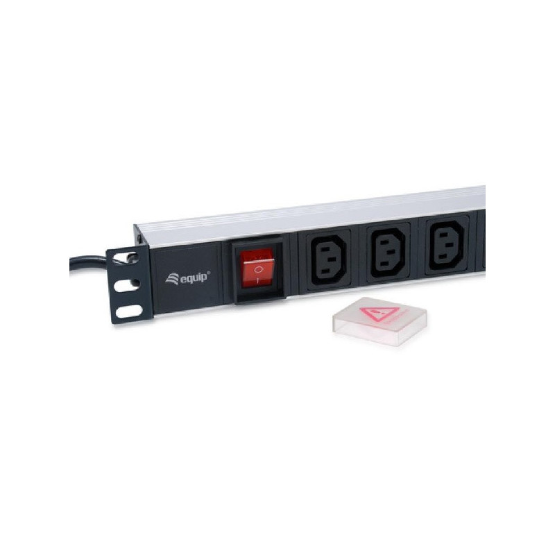 Regleta alimentacion aluminio rack 19\ 1u 8 tomas tipo iec c13 con interruptor cable 1.8m"