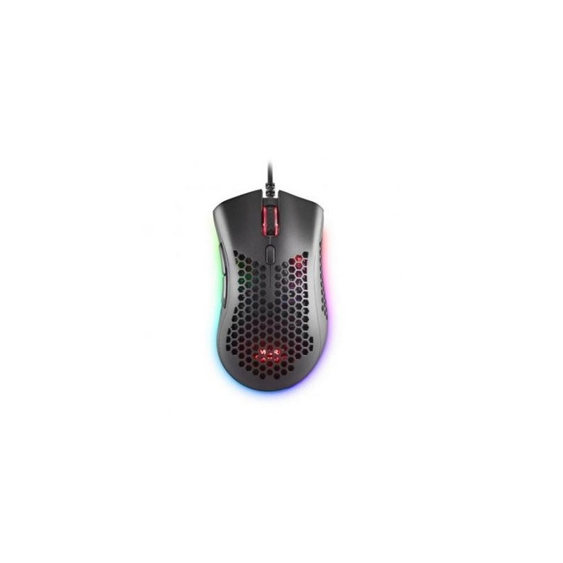 Mouse mars gaming rgb mmex dise?o hive black 50-32000 dpi pixart 3389pro switch superficie perforada