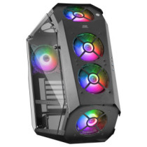 Caja atx mars gaming mc51 black dise?o extremo 5 ventiladores 120mm chroma rgb late