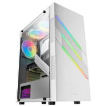 Caja atx mars gaming mc-u3 white xl frontal argb con ventilador trasero sincronizad