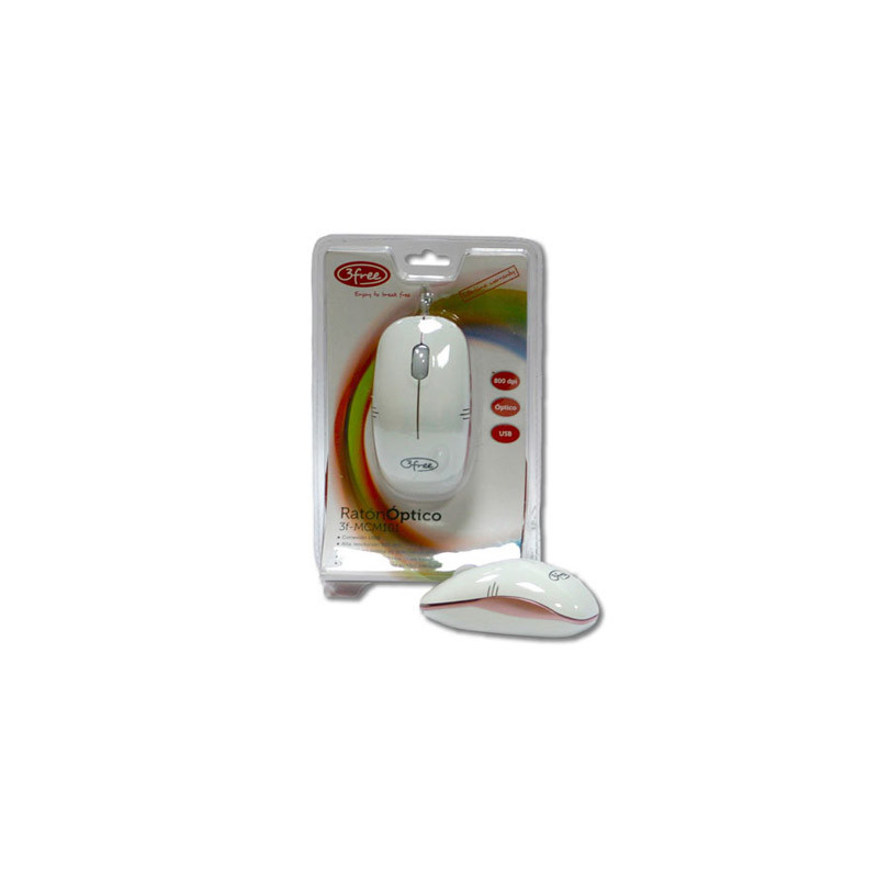 Mouse 3free mcm101/wp dise?o blanco rosa