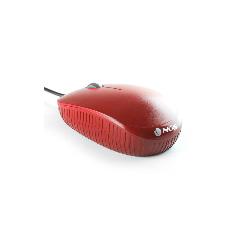 Mouse ngs flame red optico con cable