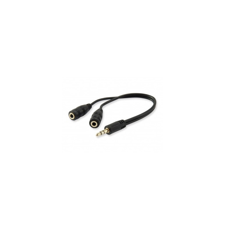 Cable audio mini jack 3.5mm macho a 2 jack 3.5mm hembra