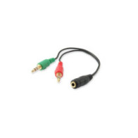 Cable audio mini jack 3.5mm hembra a 2 jack 3.5mm macho
