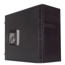 Caja microatx unykach grey rain evo color negro frontal cepillado con regillas laterales usb 2.0 y