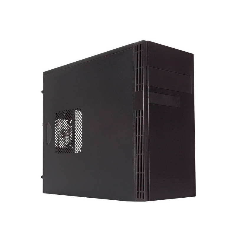Caja microatx unykach grey rain evo color negro frontal cepillado con regillas laterales usb 2.0 y