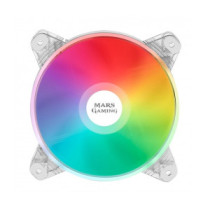 Ventilador interno mars gaming mfd transparente 12x12cm iluminacion dual chroma rgb ultra silencioso