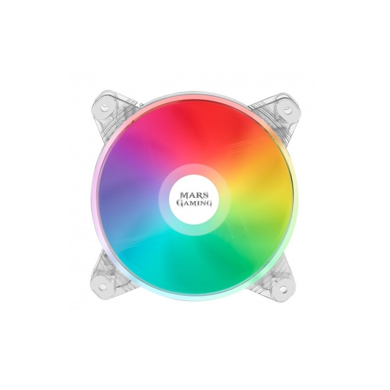 Ventilador interno mars gaming mfd transparente 12x12cm iluminacion dual chroma rgb ultra silencioso