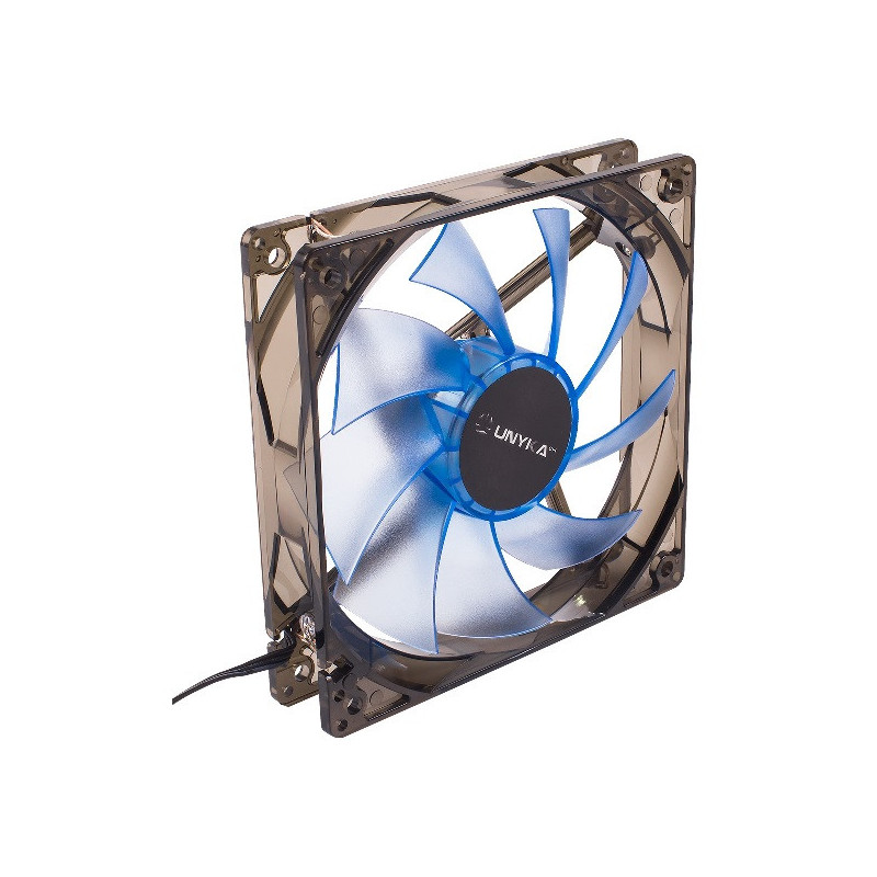 Ventilador interno unykach 120mm translucido con led blue 9 aspas