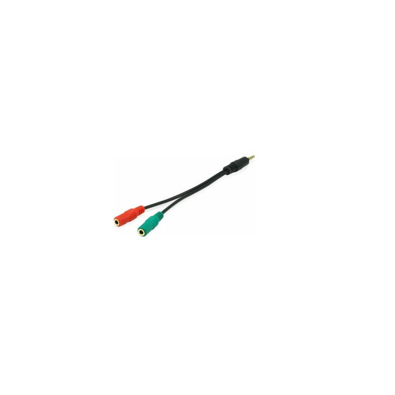 Cable duplicador audio jack 3.5mm 1 macho a dos hembras