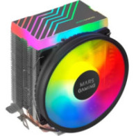 Ventilador con disipador para cpu mars gaming mcpu33 black dual frgb 3 heatpipes