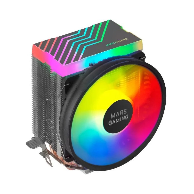 Ventilador con disipador para cpu mars gaming mcpu33 black dual frgb 3 heatpipes