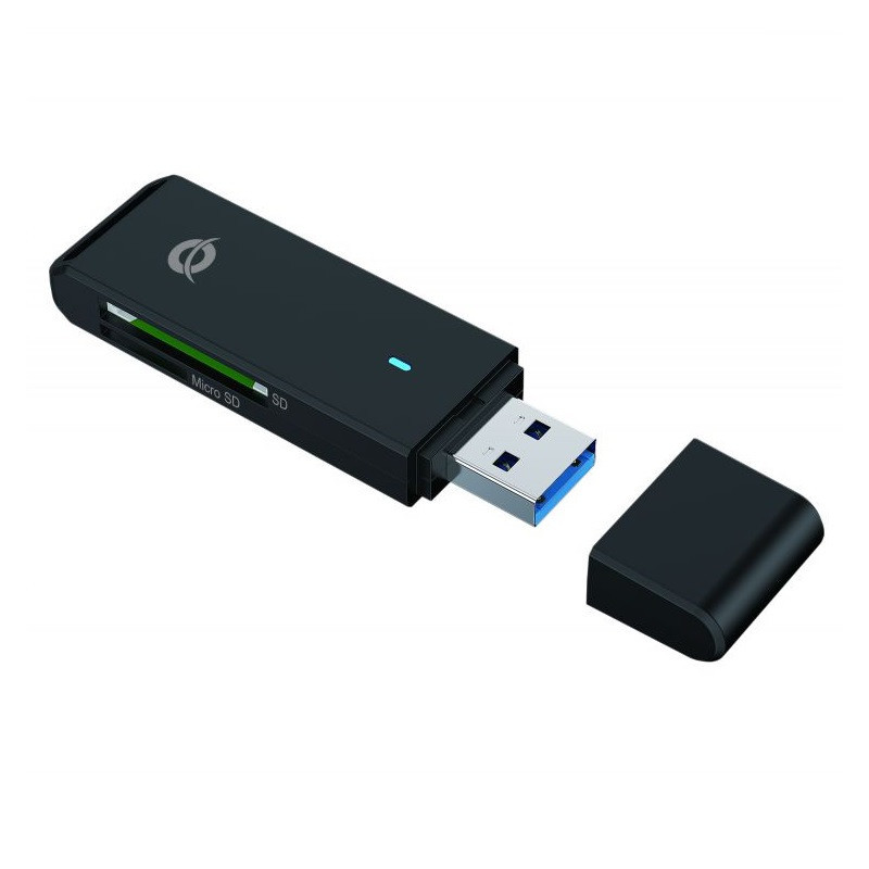 Card reader externo conceptronic bian02b usb 3.0 sd/sdhc/sdxc microsd/tflash