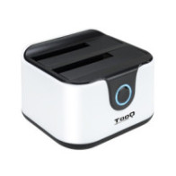 Docking station tooq tqds-802dw 2,5\/3,5\" sata usb 3.1 funcion clonacion otb negra-blanca"