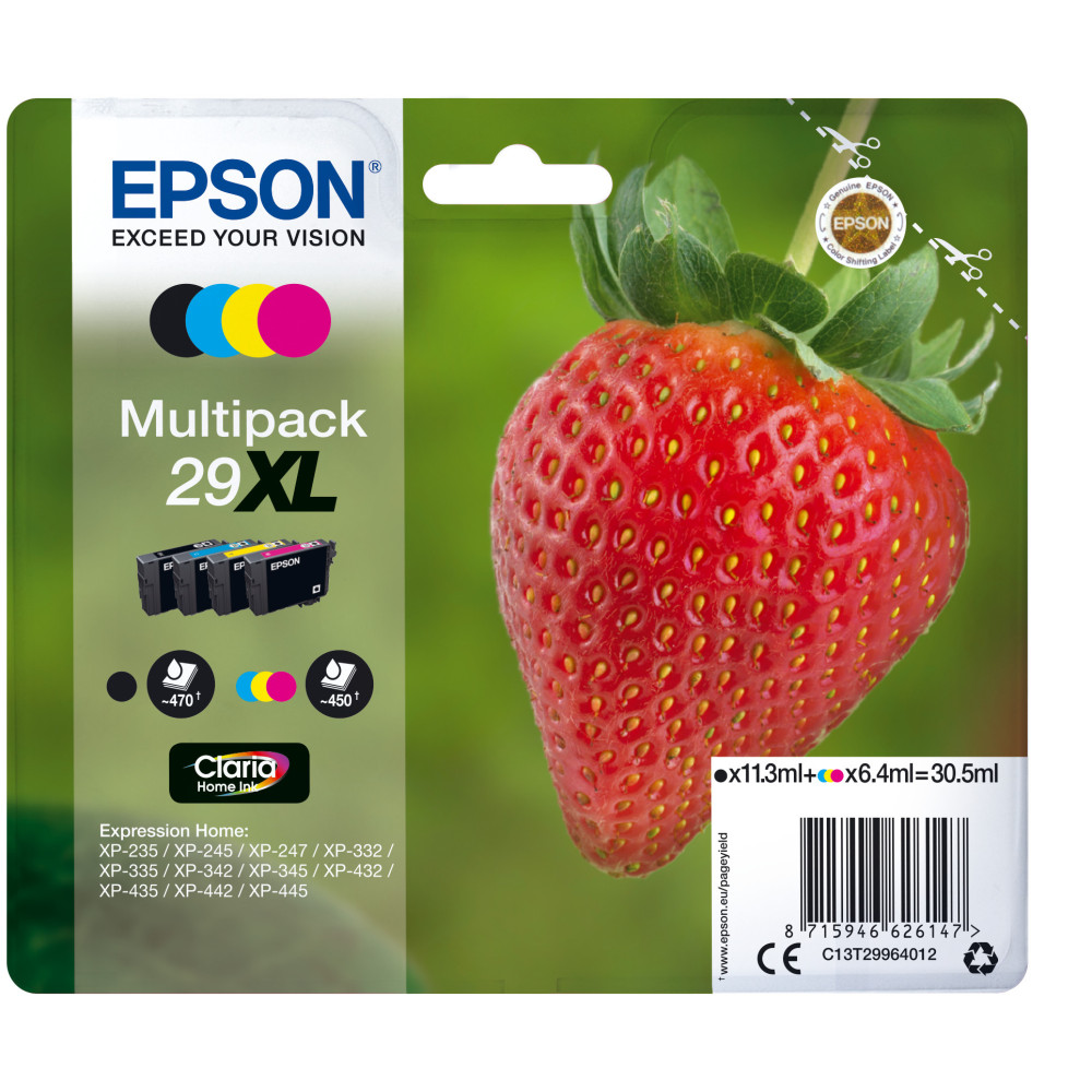 Tinta original epson t2996 multipack 4 colores c13t29964012
