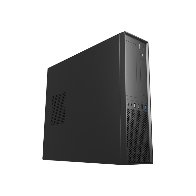 Caja microatx slim unyka slim uk 3001 black posicion horizontal o vertical admite fuente tfx sin fue