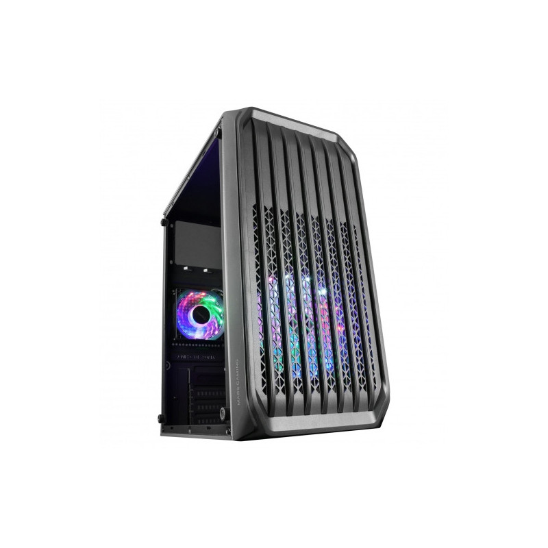 Caja microatx gaming mars gaming mc-s2 black frontal con ventilador frgb ventana lateral sin f.a