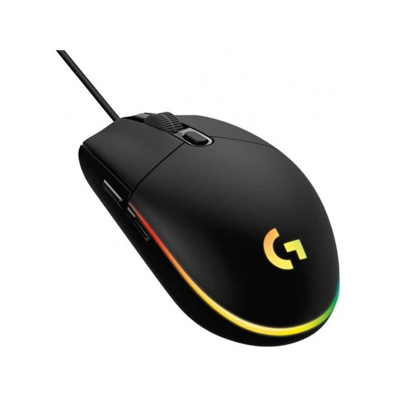 Mouse logitech g203 lightsync rgb 8000dpi 6 botones color negro