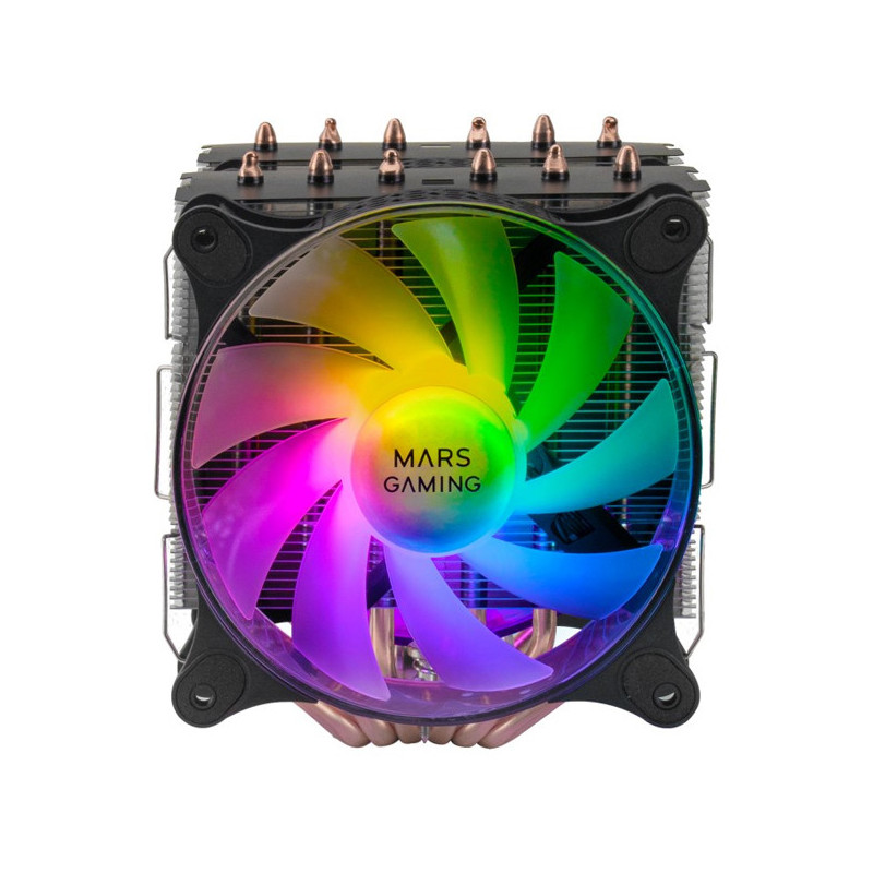 Ventilador con disipador para cpu mars gaming mcpu-xt black dual argb 6 heatpipes tdp 300w doble dis