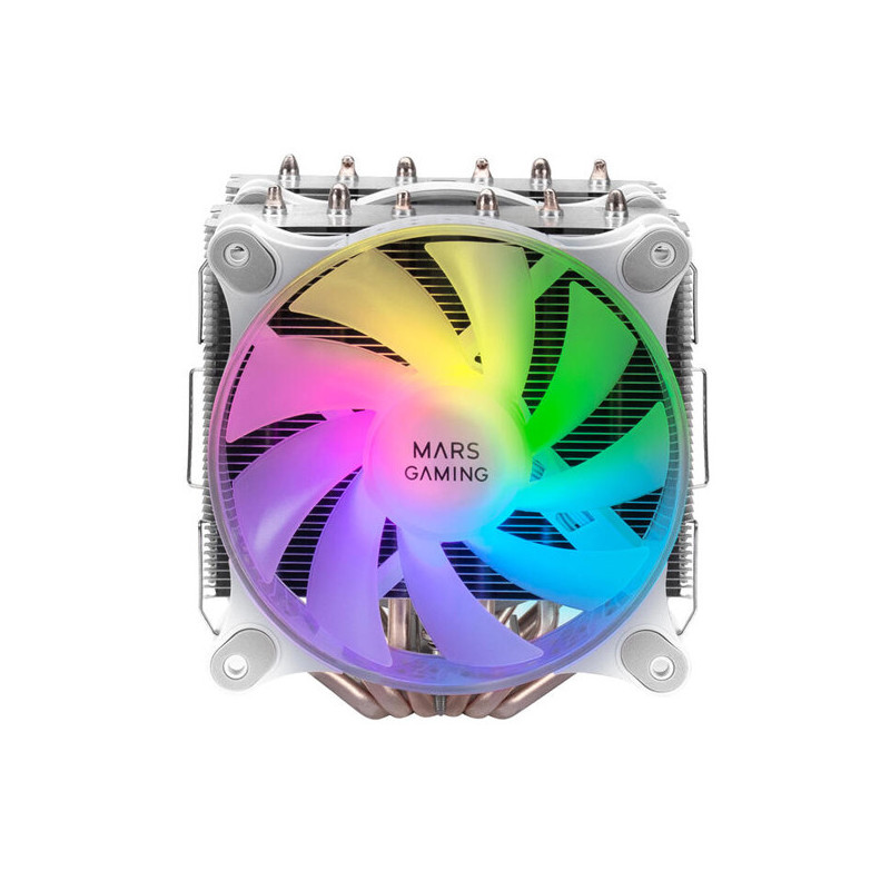 Ventilador con disipador para cpu mars gaming mcpu-xt white dual argb 6 heatpipes tdp 300w doble dis