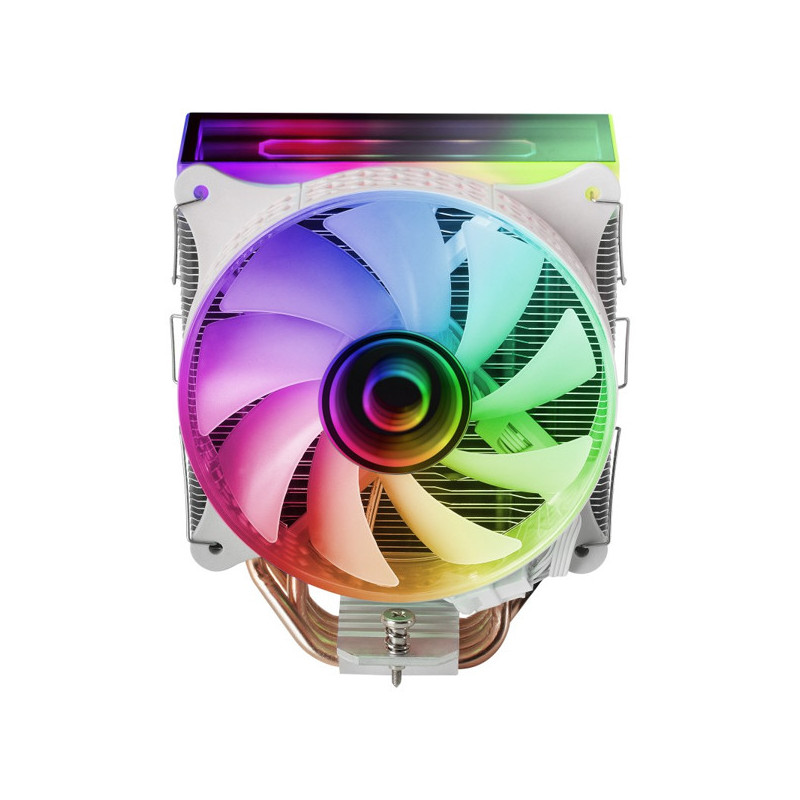 Ventilador con disipador de cpu mars gaming mcpu-vr white dise?o doble espejo infinito 4 headpipes t