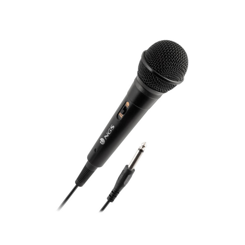 Microfono ngs singer fire especial karaoke jack 6.3 mm cable 3mtr